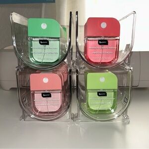 Moisturizing Hand Sanitizer Set - Green and Pink